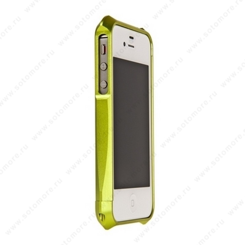 Бампер Deff CLEAVE 2 алюминиевый для iPhone 4s/ 4 салатовый