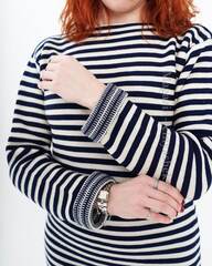 Купить ВОДОЛАЗ Зимняя тельняшка двойной вязки полушерсть (темно-синяя полоса) ГОСТ МИНОБОРОНЫ в Магазине тельняшек