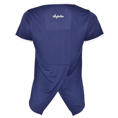 Женская теннисная футболка Australian T-Shirt Ace With Back Split - blu cosmo