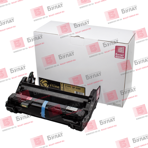 Драм-юнит / Фотобарабан / Drum БУЛАТ s-Line SP400 (408059) для Ricoh Aficio SP 400, SP 450 (Чёрный, 20000 стр.),ref