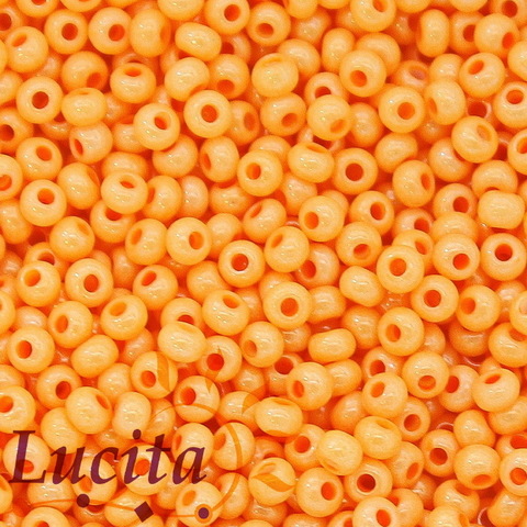 16389 Бисер 10/0 Preciosa Мел блестящий оранжевый