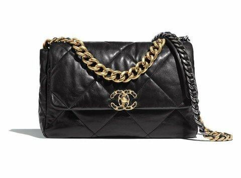 Сумка-конверт Chanel 19 среднего размера черный