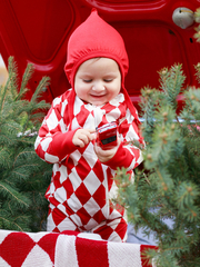 Комбинезон на манжетах Mjölk Ромбы, с рукавом реглан