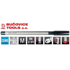 Метчик М10х1,25 (Гаечный) CSN223074 115CrV3 6h(2N) 12P 160мм a=6,3 Bucovice(CzTool) 119101