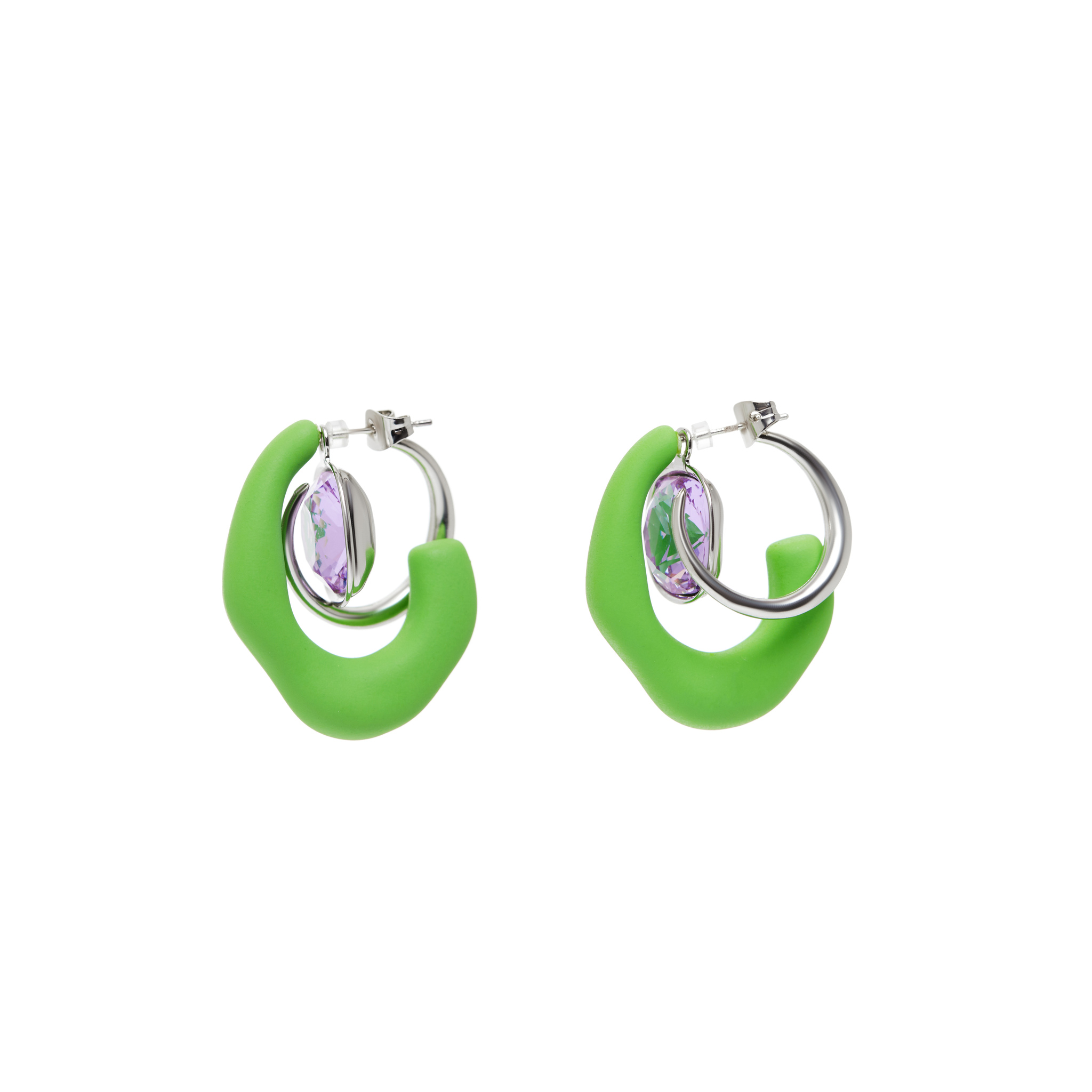 MOUNSER Серьги Marshmallow Hoop Earrings – Spring mounser серьги marshmallow hoop earrings – spring