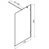 Am.Pm W94WI-110-F1-MTE Душевая перегородка X-Joy 110x195, стекло прозр. 6 мм + покрытие, фурнитура мат хром
