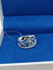 94012006 - Кольцо из серебра 925 пробы  с фианитами