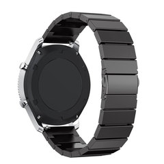 Блочный браслет Fohuas из нержавеющей стали для часов Samsung Galaxy Watch Active 2 (черный) 20мм