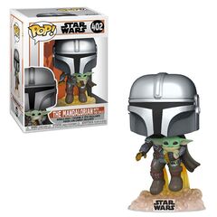 Funko Pop! Star Wars: The Mandalorian- Mando Flying w/Jet