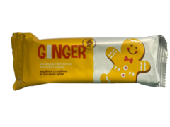 Имбирная полоска со сгущёнкой и грецким орехом в белой глазури 60г.