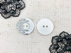 Пуговицы, d 2,5 см, белый