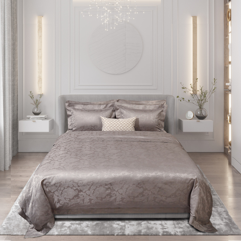 Постельное белье 1.5 спальное Сlaire Batiste Blavet серо-коричневое