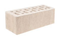 Кирпич лицевой Белый, Бархат, 1,4NF