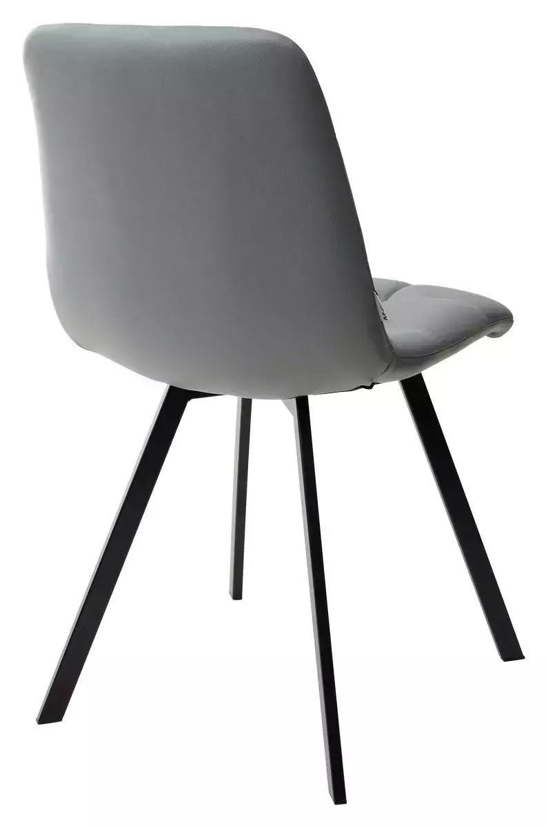 Стул CHILLI SQUARE HK017-12 серый джинсовый, PU/ черный каркас М-City