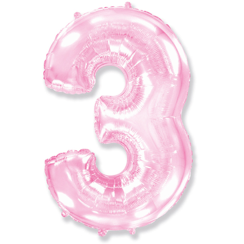 Цифра "3" розовый