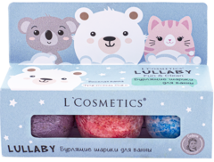 Набор бурлящих шариков голубой 3шт L’COSMETICS Lullaby 55г
