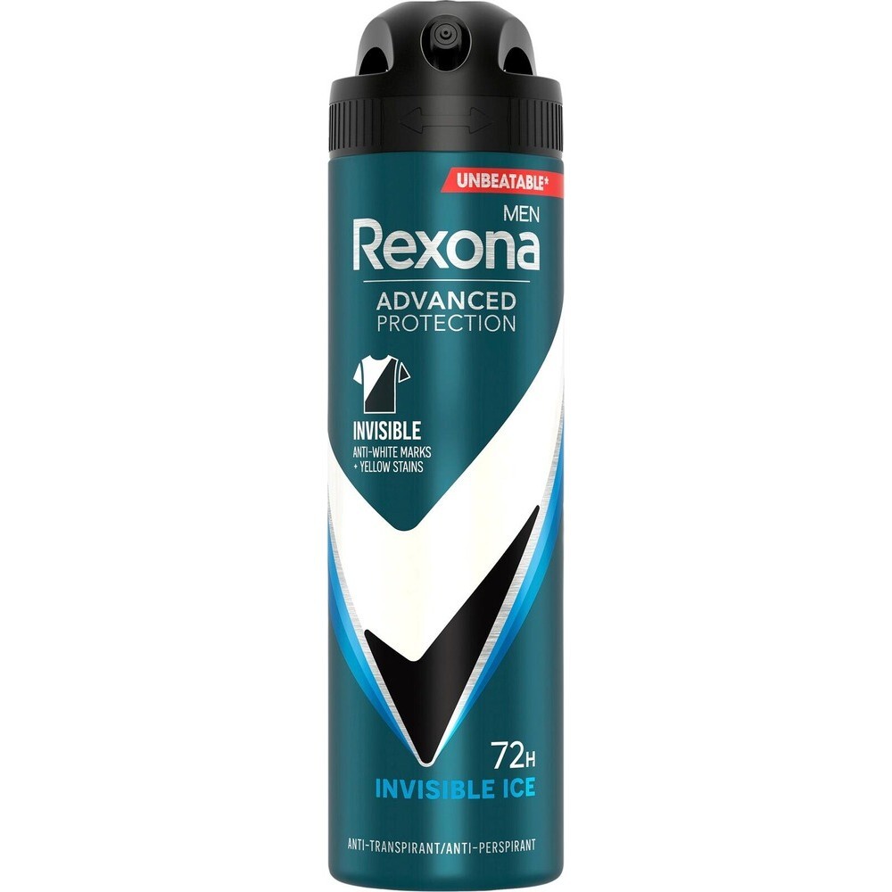 Мужской дезодорант Rexona Advanced Protection Invisible Ice Antiperspirantti  Deodorantti Spray Miehille 72H Suoja 150 Ml – купить за 843 ₽ с доставкой  из Финляндии