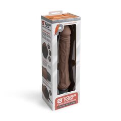 Коричневый вибратор-реалистик 8  Girthy Realistic Vibrator - 24,5 см.