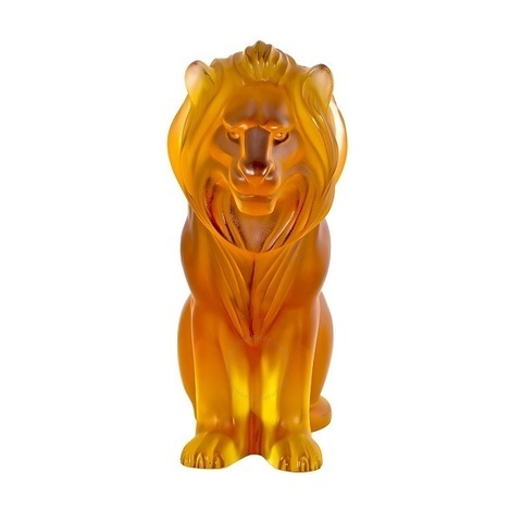 Лев Бамара янтарный Lalique
