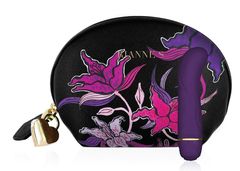Фиолетовый G-стимулятор с вибрацией Mini G Floral - 10 см. - 