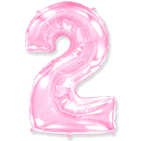 Цифра "2" розовый