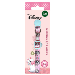 Triol ошейник нейлоновый для кошек Disney Marie голубой XS, 10*180-270мм