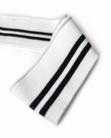 Подвяз в полоску, цвет: белый/чёрный, размер: 6 х 100см