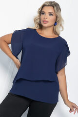 Блуза Магнолия (синяя) Б11053 LT Collection