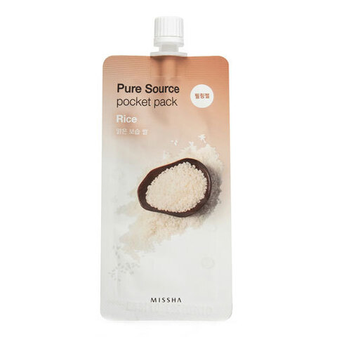 Missha Pure Source Pocket Pack Rice - Компактная маска для лица с экстрактом риса