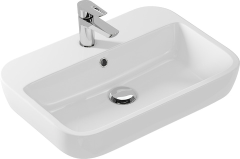 Cersanit 64030 Раковина на столешницу CASPIA 60 SQUARE 1 отв.