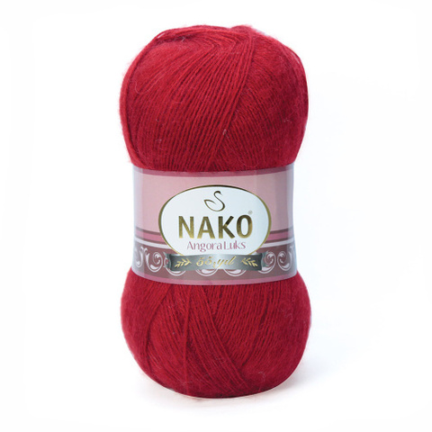 Пряжа Nako Angora Luks 1175 красный(уп. 5 мотков)