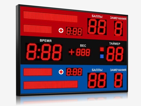 Табло для самбо Импульс 718-D18x11-D8x9-L2xS8x64xP10-L2xS8x32xP10-S2-P1