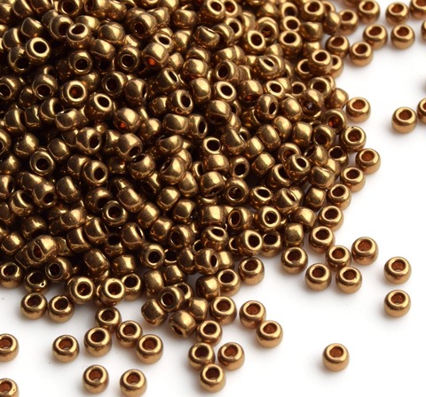 8/0 RR-0457L Бисер круглый Миюки /Miyuki round 8/0 Metallic Lt.Bronze
