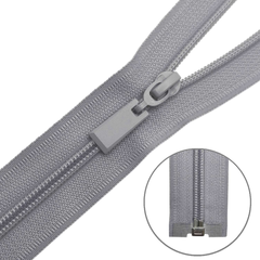 Молния спираль Т5, 70 см, серый