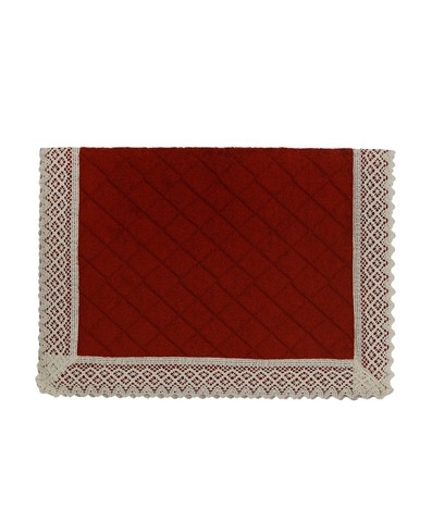 Коврик для ванной 60х90 Old Florence Rombetti бордовый