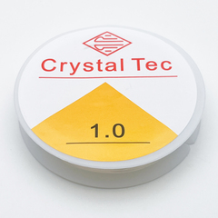 Эластичная нить для браслетов (резинка), цвет прозрачный, толщина 1 мм, цена за катушку 4,5 м