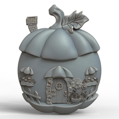 Силиконовый молд № 424 домик Тыква 2 D № 1 серия домики для гномов и фей)