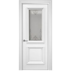 Купить Межкомнатная дверь эмаль Прима Шервуд 2 белая остеклённая 1