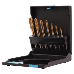 Набор метчиков машинных M3 -M12 HSSE-TiN DIN371/376 (B/4-5P) 7пр Volkel 47825