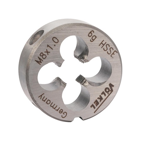 Плашка М 8,0х1,0 DINEN22568 HSSE 6g 25х9мм Volkel 56426