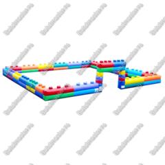 Надувная игровая комната "Лего" размер 7,5*7,5*1,5 м