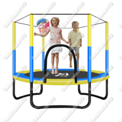 Батут с сеткой и с баскетбольным кольцом, диаметр 5 фт