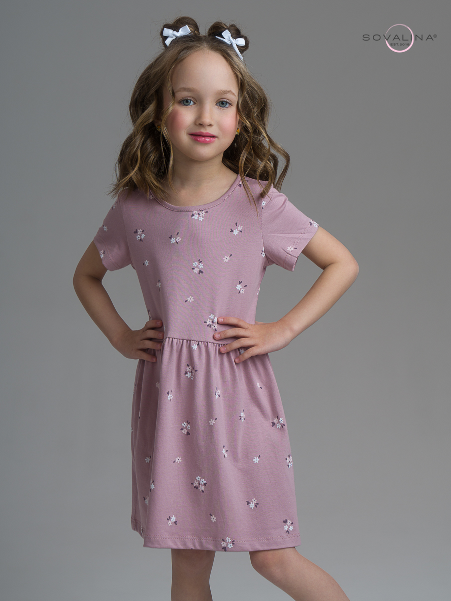 Платье Лето черничные незабудки