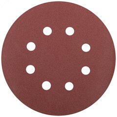 39788 Круги шлифовальные с отверстиями (липучка), алюминий-оксидные,  Р180 5шт // 125мм // КУРС