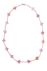 Бусы из розового жемчуга и перламутра