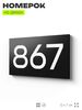 Номер на дверь 867, табличка на дверь для офиса, квартиры, кабинета, аудитории, склада, черная 120х70 мм, Айдентика Технолоджи