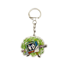 Деревянный брелок Портальный Телевизор