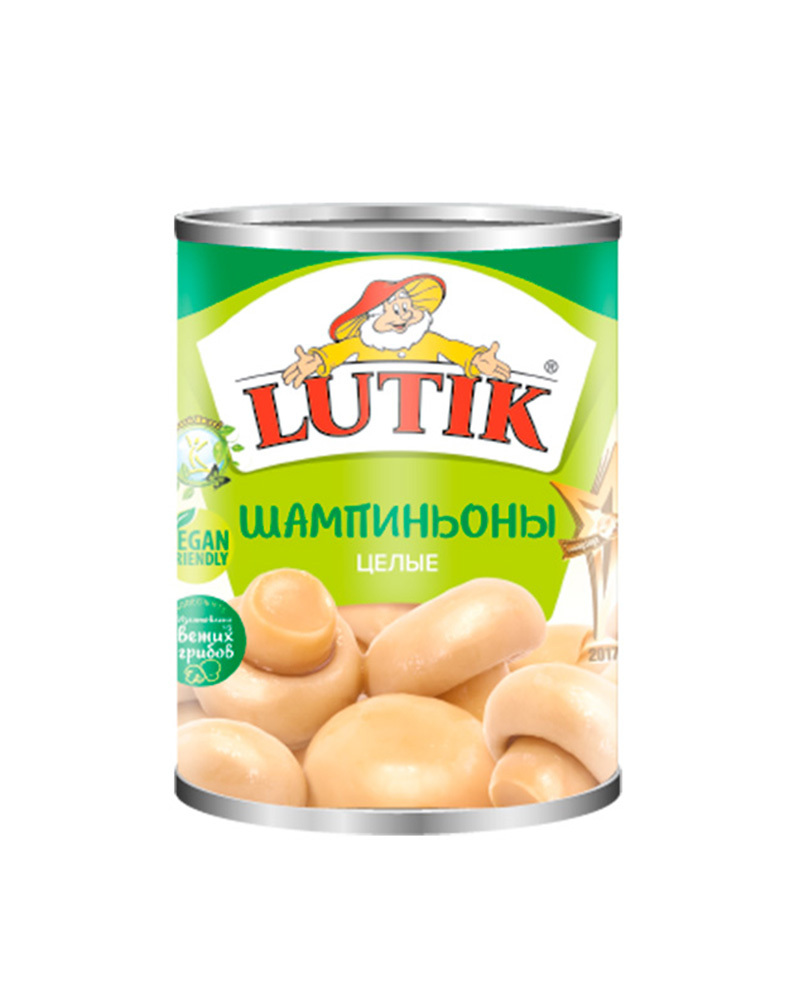 Шампиньоны целые Lutik 425 мл.