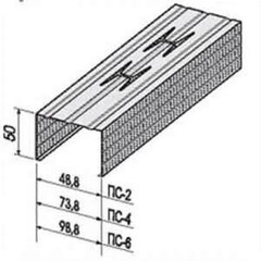 Профиль стоечный ПС-6 100х50х0,6мм Кнауф 3м