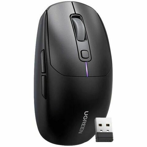 Мышь UGREEN MU103 90539 Gaming Lightweight Wireless Mouse USB Wired&2.4 GHz&BT, Black